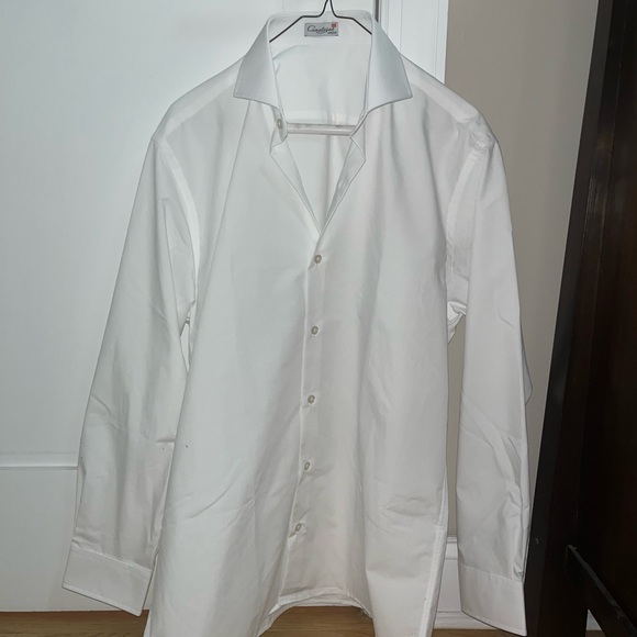 Very Sharp White Dress Shirt from Madrid; Large - Picture 1 of 6